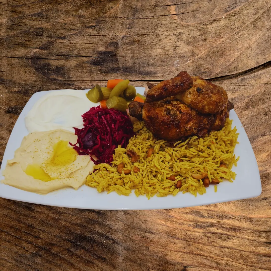 32@Geg﻿rilltes Hähnchen Reis